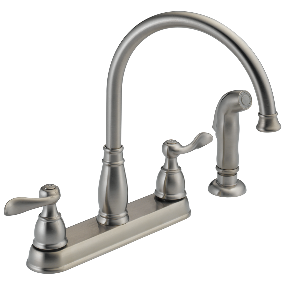 DELTA Windemere Two Handle Kitchen Faucet — Stainless
