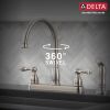 DELTA Windemere Two Handle Kitchen Faucet — Stainless