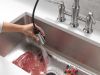 DELTA Renaldi Two Handle Pull-Down Bridge Kitchen Faucet — Lumicoat® Arctic Stainless
