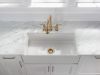 DELTA Broderick Two Handle Pull-Down Bridge Kitchen Faucet — Champagne Bronze