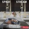 DELTA Broderick Two Handle Pull-Down Bridge Kitchen Faucet — Polished Nickel