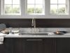 DELTA Broderick Two Handle Pull-Down Bridge Kitchen Faucet — Polished Nickel