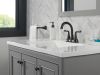 DELTA Kayra Two Handle Tract-Pack Centerset Bathroom Faucet — Matte Black