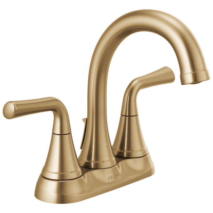 DELTA Kayra Two Handle Tract-Pack Centerset Bathroom Faucet — Champagne Bronze