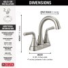 DELTA Kayra Two Handle Tract-Pack Centerset Bathroom Faucet — Stainless
