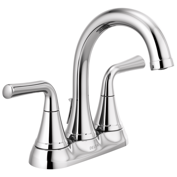 DELTA Kayra Two Handle Tract-Pack Centerset Bathroom Faucet — Chrome