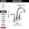 DELTA Kayra Two Handle Tract-Pack Centerset Bathroom Faucet — Chrome