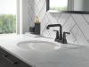 DELTA Saylor Two Handle Centerset Bathroom Faucet — Matte Black