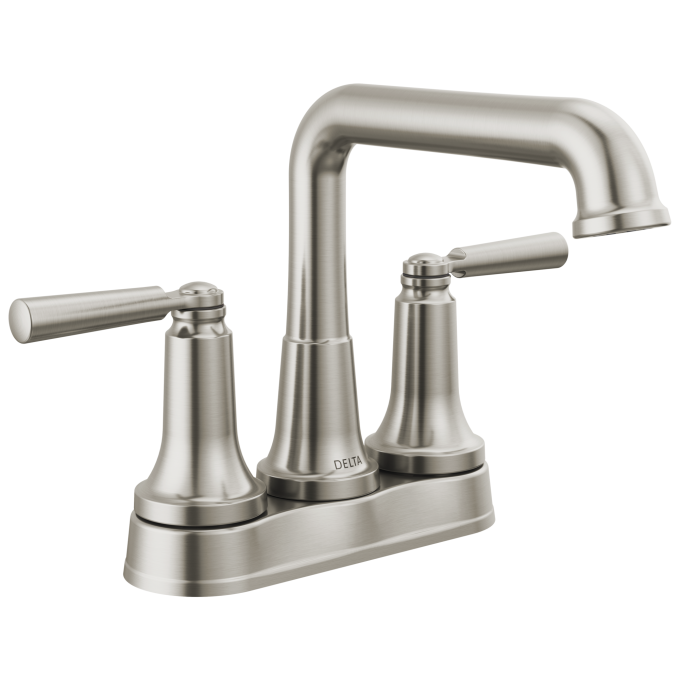 DELTA Saylor Two Handle Centerset Bathroom Faucet — Stainless