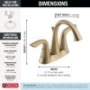 DELTA Lahara Two Handle Centerset Bathroom Faucet — Champagne Bronze
