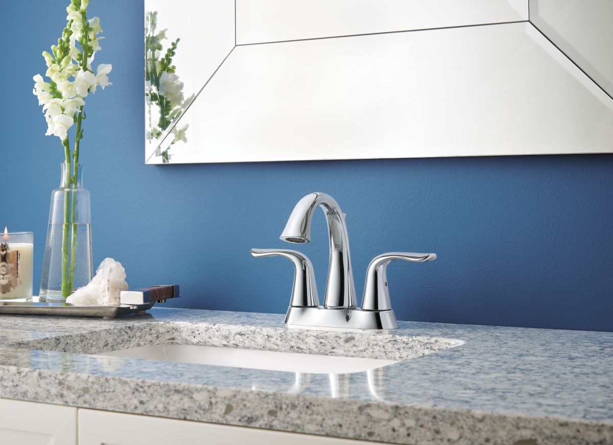 DELTA Lahara Two Handle Centerset Bathroom Faucet — Chrome