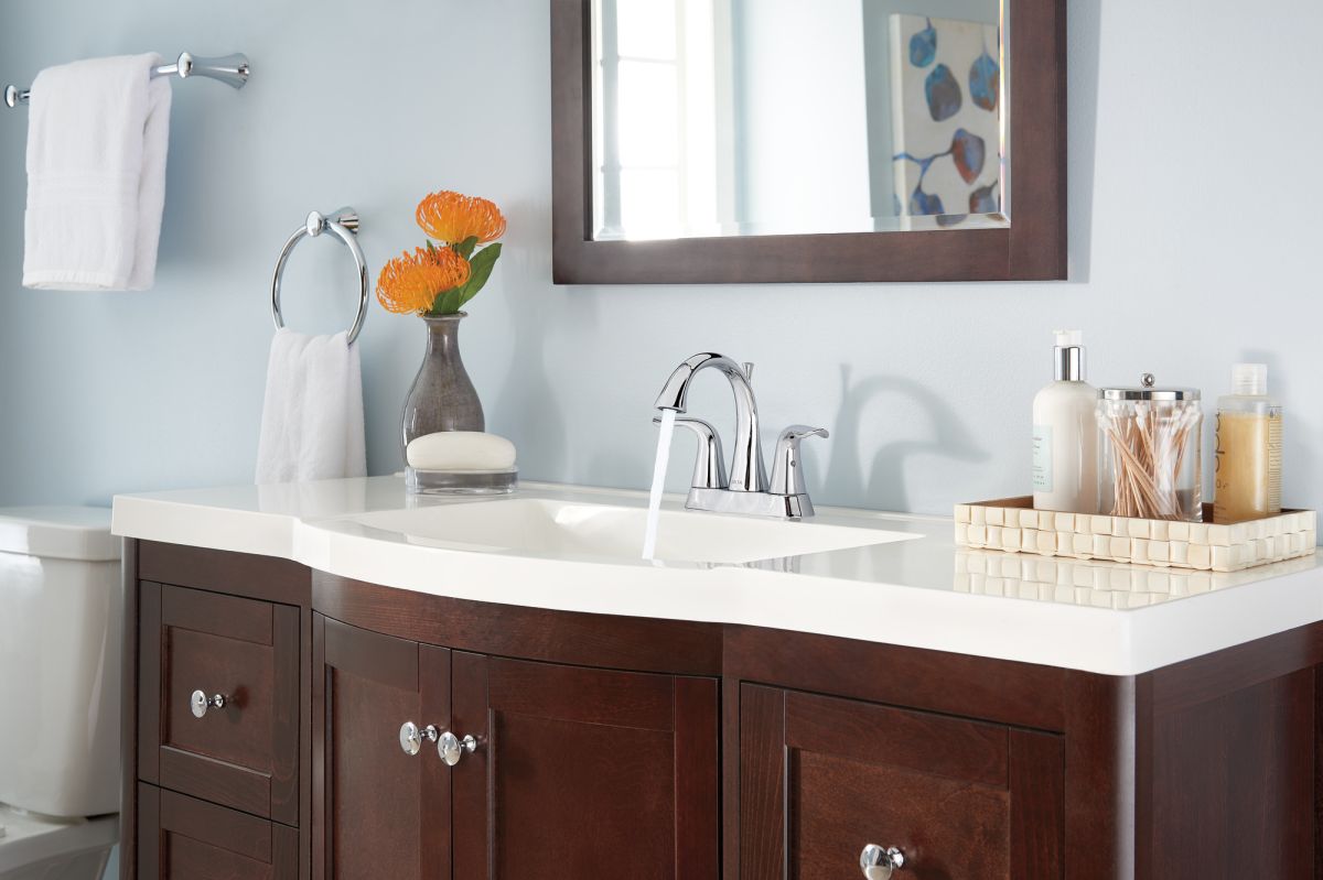 DELTA Lahara Two Handle Centerset Bathroom Faucet — Chrome