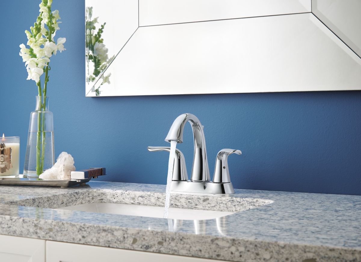 DELTA Lahara Two Handle Centerset Bathroom Faucet — Chrome