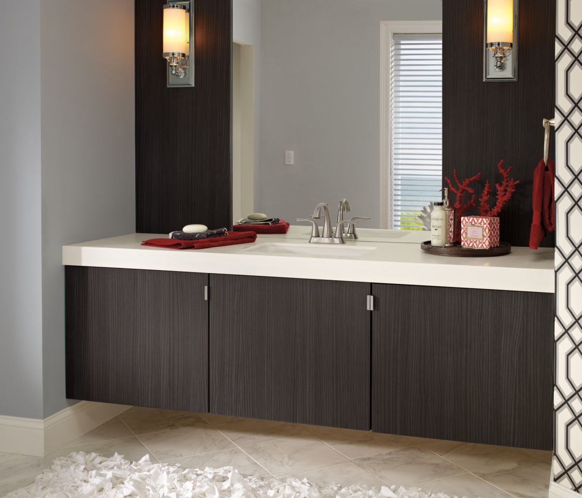 DELTA Lahara Two Handle Centerset Bathroom Faucet — Stainless