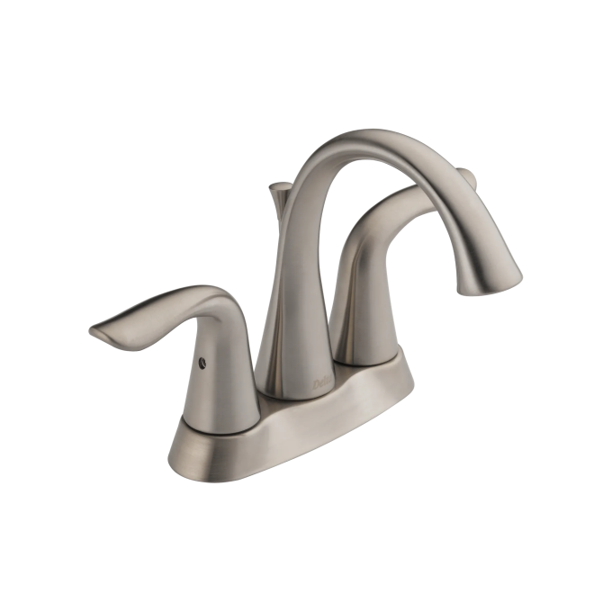 DELTA Lahara Two Handle Tract-Pack Centerset Bathroom Faucet — Stainless