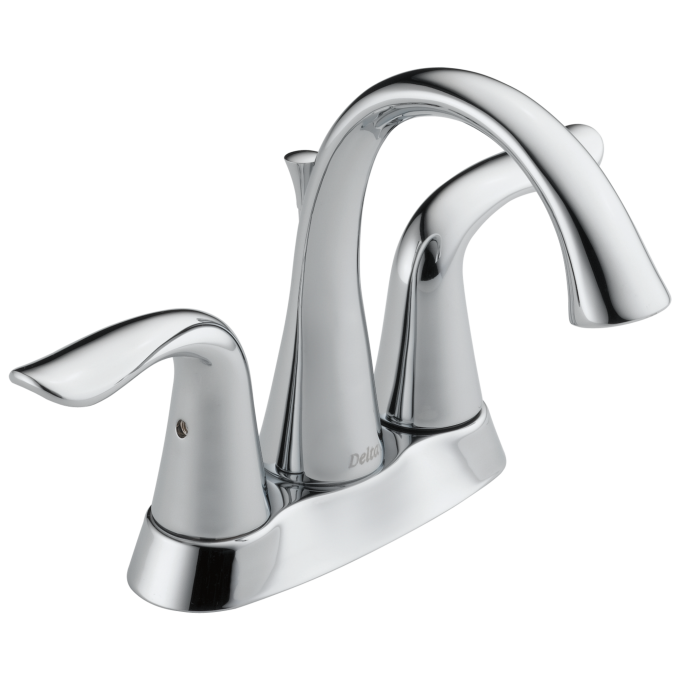 DELTA Lahara Two Handle Tract-Pack Centerset Bathroom Faucet — Chrome