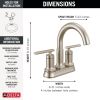DELTA Altado  Two Handle Centerset Bathroom Faucet — Stainless