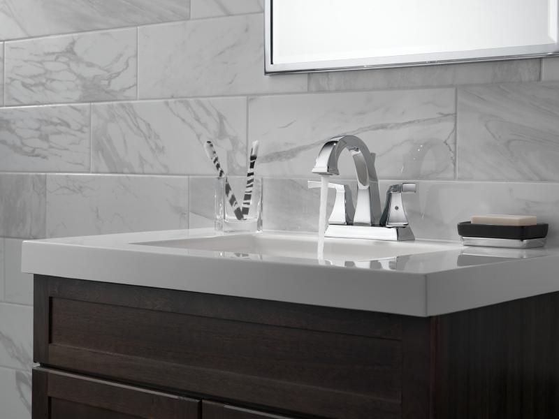 DELTA Dryden Two Handle Centerset Bathroom Faucet — Chrome
