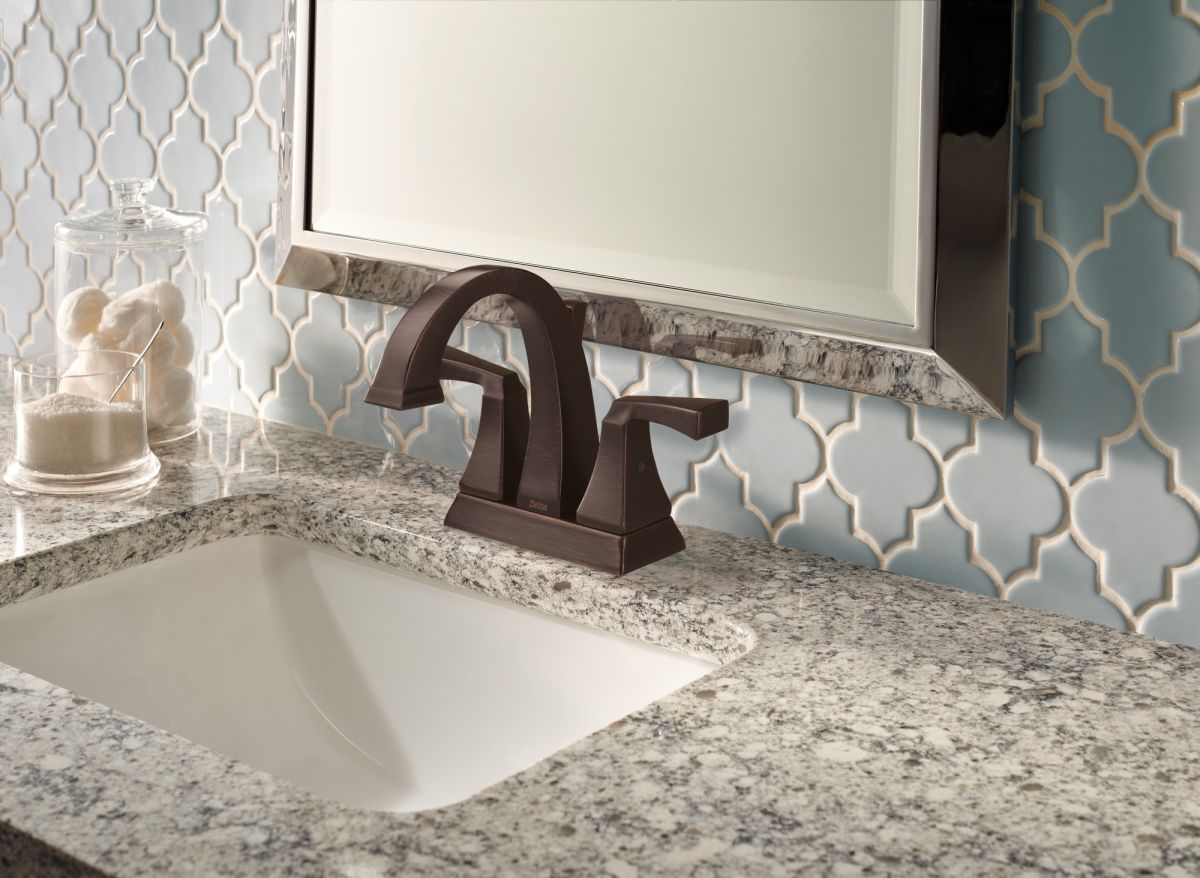 DELTA Dryden Two Handle Centerset Bathroom Faucet — Venetian Bronze