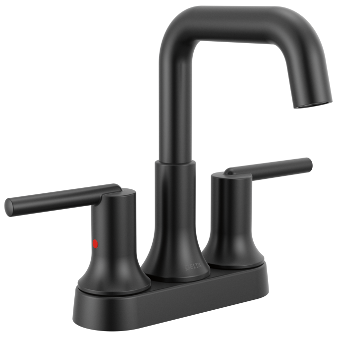 DELTA Trinsic Centerset Bathroom Faucet — Matte Black