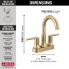 DELTA Trinsic Two Handle Centerset Bathroom Faucet — Champagne Bronze