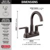 DELTA Trinsic Two Handle Centerset Bathroom Faucet — Venetian Bronze