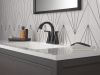 DELTA Lineax Two Handle Centerset Bathroom Faucet — Matte Black