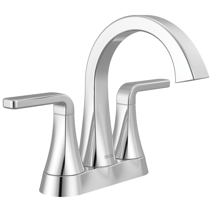 DELTA Lineax Two Handle Centerset Bathroom Faucet — Chrome