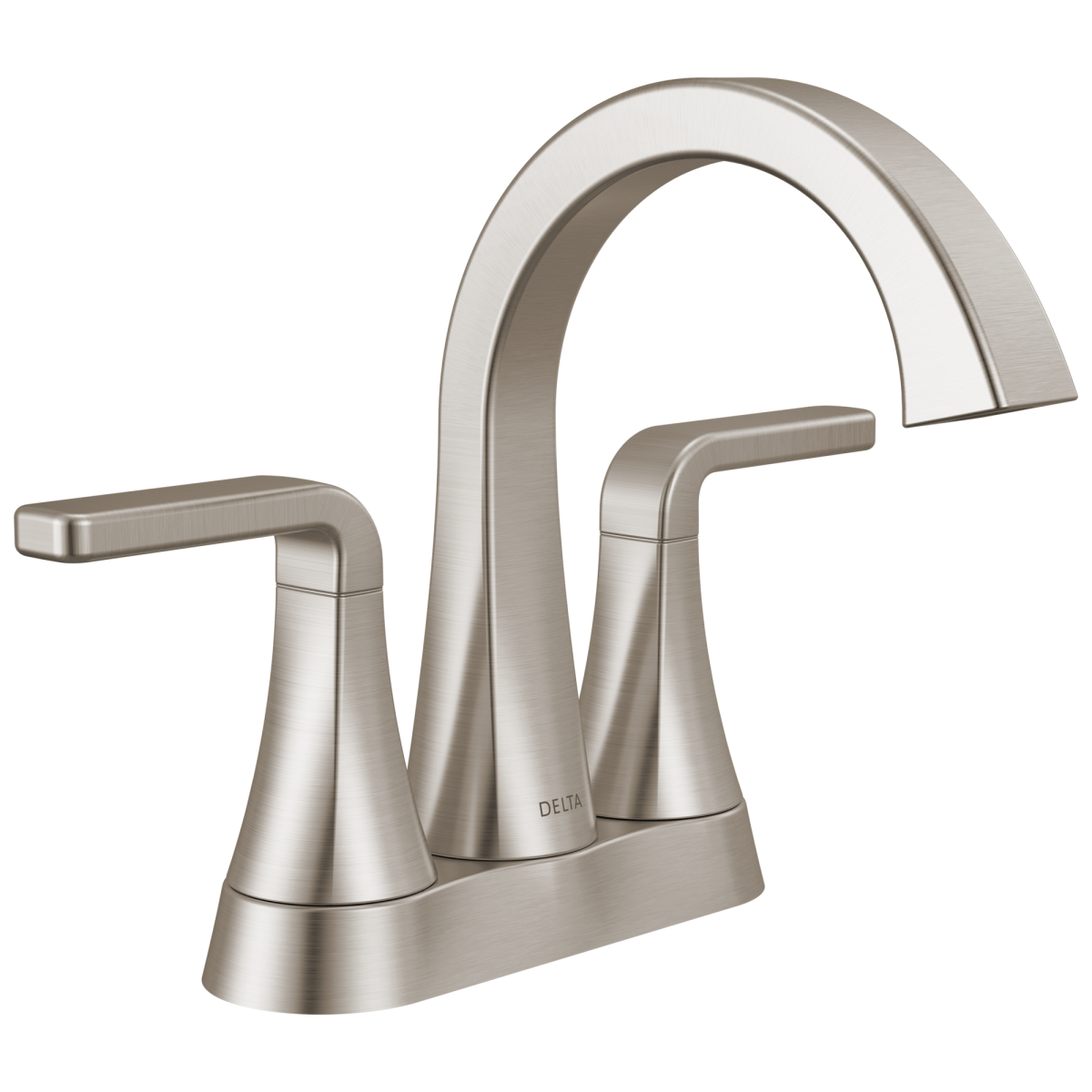 DELTA Lineax Two Handle Centerset Bathroom Faucet — Stainless
