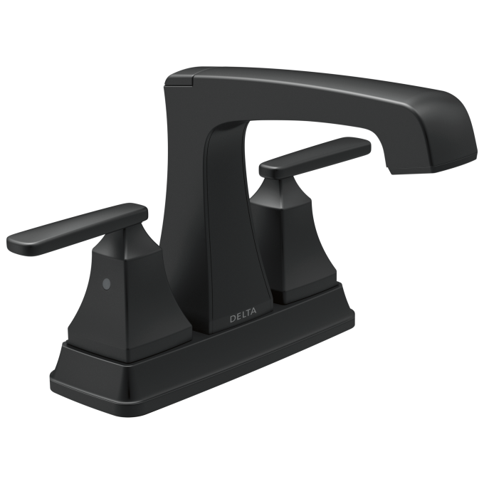 DELTA Ashlyn Two Handle Tract-Pack Centerset Lavatory Faucet — Matte Black