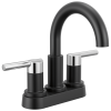 DELTA Nicoli Two Handle Centerset Bathroom Faucet — Matte Black / Chrome