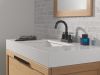 DELTA Nicoli Two Handle Centerset Bathroom Faucet — Matte Black / Chrome