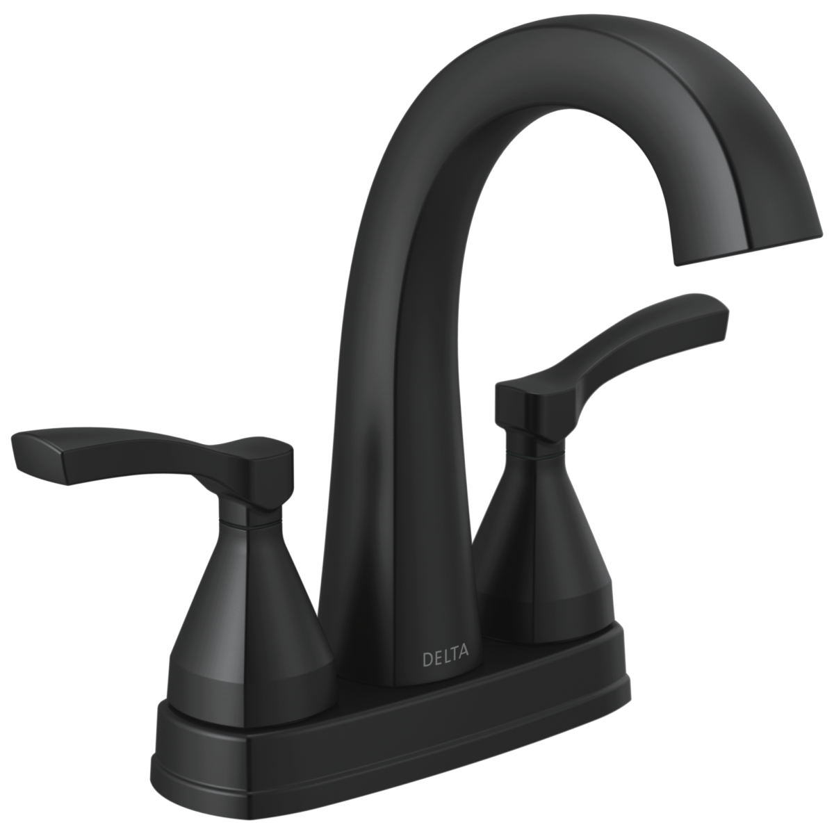 DELTA Stryke Two Handle Centerset Bathroom Faucet — Matte Black