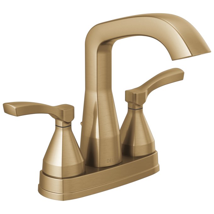 DELTA Stryke Two Handle Centerset Bathroom Faucet — Lumicoat® Champagne Bronze