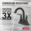 DELTA Archdale Two Handle Centerset Bathroom Faucet — Matte Black