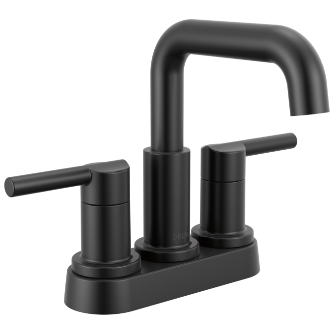DELTA Nicoli Two Handle Centerset Bathroom Faucet — Matte Black