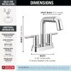 DELTA Nicoli Two Handle Centerset Pull-Down Bathroom Faucet — Chrome