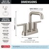 DELTA Nicoli Two Handle Centerset Bathroom Faucet — Stainless