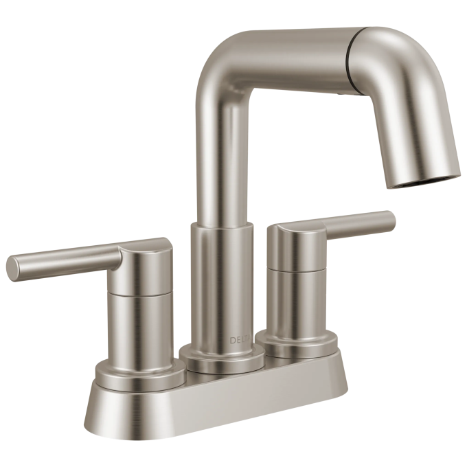 DELTA Nicoli Two Handle Centerset Pull-Down Bathroom Faucet — Stainless