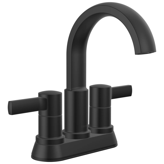 DELTA Albion  Two Handle Centerset Bathroom Faucet — Matte Black