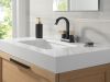 DELTA Albion  Two Handle Centerset Bathroom Faucet — Matte Black / Champagne Bronze