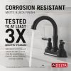 DELTA Roe Two Handle Centerset Bathroom Faucet — Matte Black