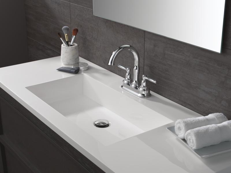 DELTA Roe Two Handle Centerset Bathroom Faucet — Chrome