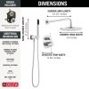 DELTA Modern Monitor 14 Series Shower with Raincan, Hand Shower & Rough Valve — Chrome