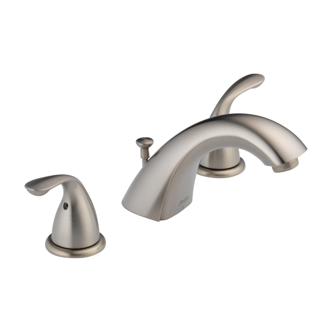 DELTA Classic Two Handle Widespread Bathroom Faucet — Stainless