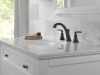 DELTA Woodhurst Two Handle Widespread Bathroom Faucet — Matte Black