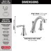 DELTA Woodhurst Two Handle Widespread Bathroom Faucet — Chrome