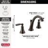 DELTA Woodhurst Two Handle Widespread Bathroom Faucet — Venetian Bronze