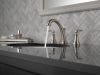DELTA Woodhurst Two Handle Widespread Bathroom Faucet — Stainless