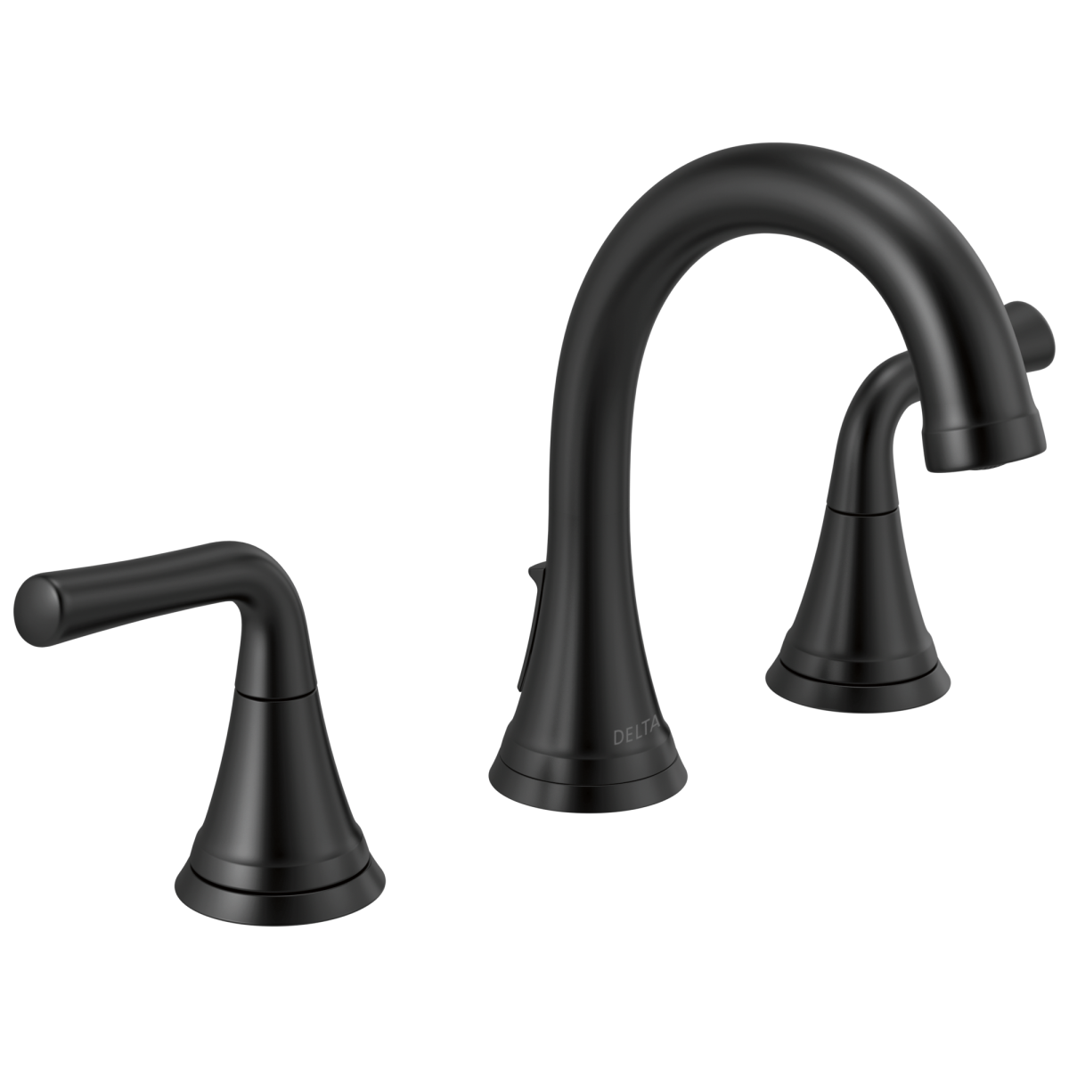 DELTA Kayra Two Handle Widespread Bathroom Faucet — Matte Black